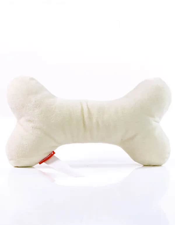 MiniFeet® Hundespielzeug Knochen mit Quietschfunktion - Creme