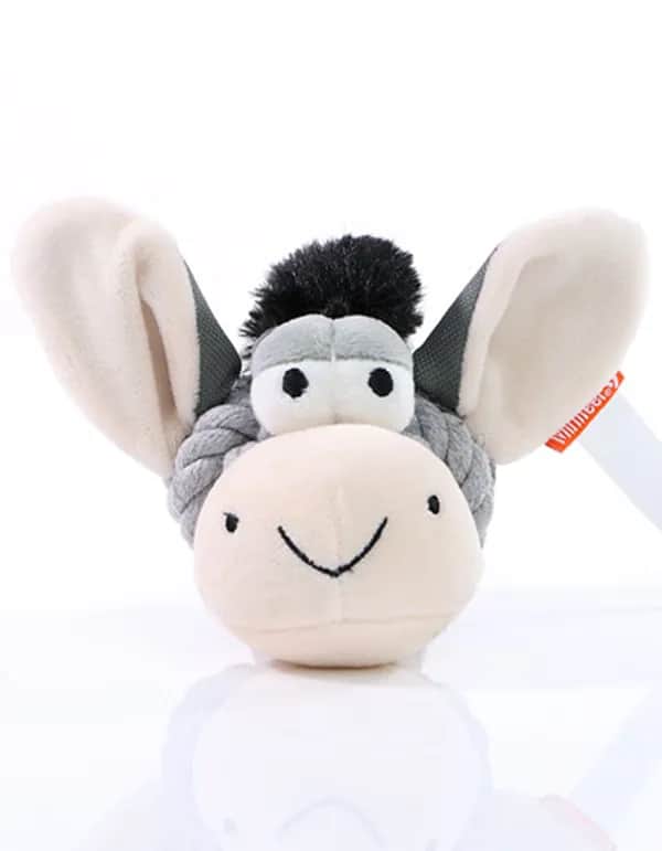 MiniFeet® Hundespielzeug Knotentier Esel - Grey