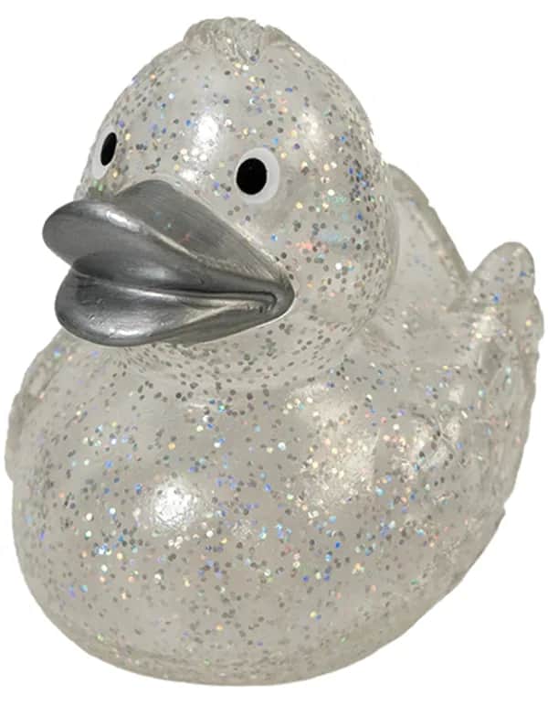 Schnabels® Quietsche-Ente Glitzer - Transparent/Silver