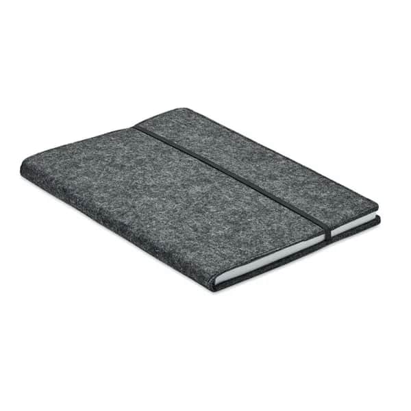 DIN A5 Notizbuch RPET-Filz - FELTBOOK - Steingrau