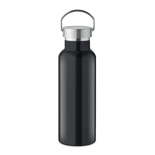 Doppelwandige Flasche 500 ml - FLORENCE - Schwarz