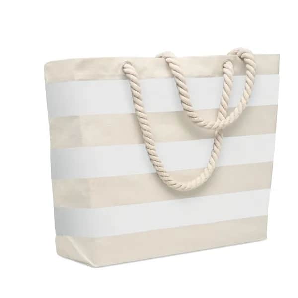 Strandtasche Baumwolle 220 g - HEAVEN STRIPE - Weiß