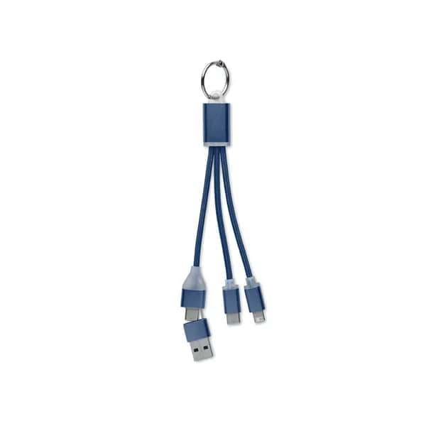 4in1 Ladekabel Typ-C - BLUE - Marineblau