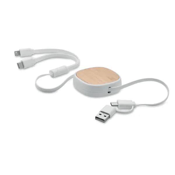 Einziehbares USB-Ladekabel - TOGOBAM - Weiß
