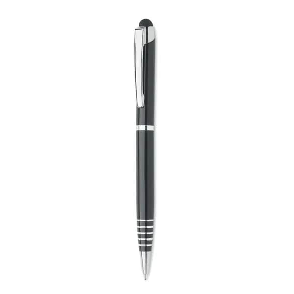 Drehkugelschreiber mit Stylus - FLORINA - Schwarz