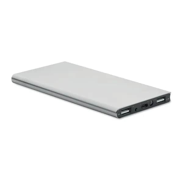 8000 mAh Powerbank - POWERFLAT8C - Mattsilber