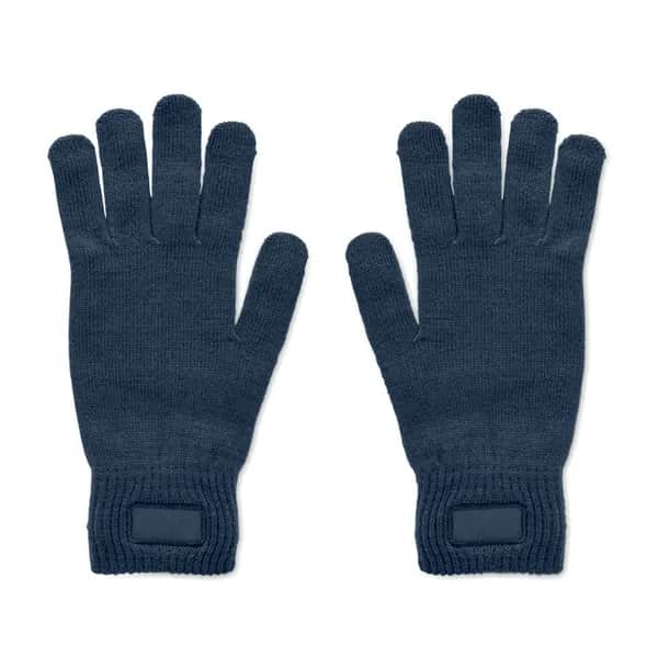 Gestrickte Handschuhe RPET - HANDNIT - Marineblau