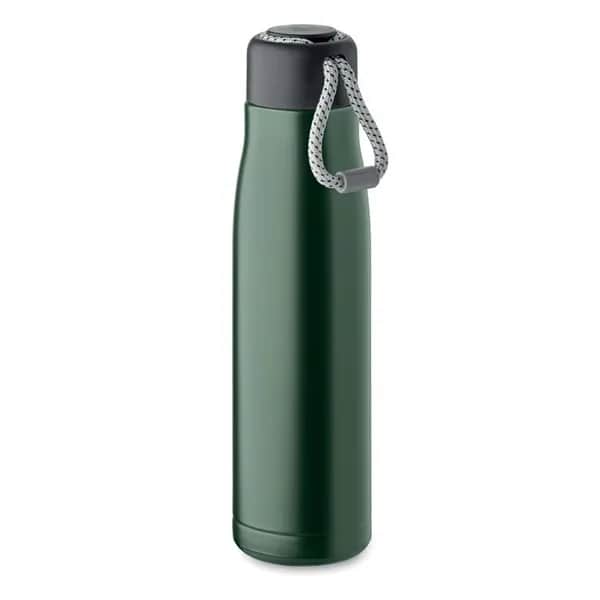Doppelwandige Flasche 500 ml - CORDLE - Dunkelgrün