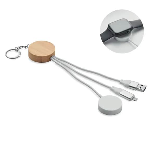 Schlüsselring 4in1 Kabel 60W - BULE - Weiß