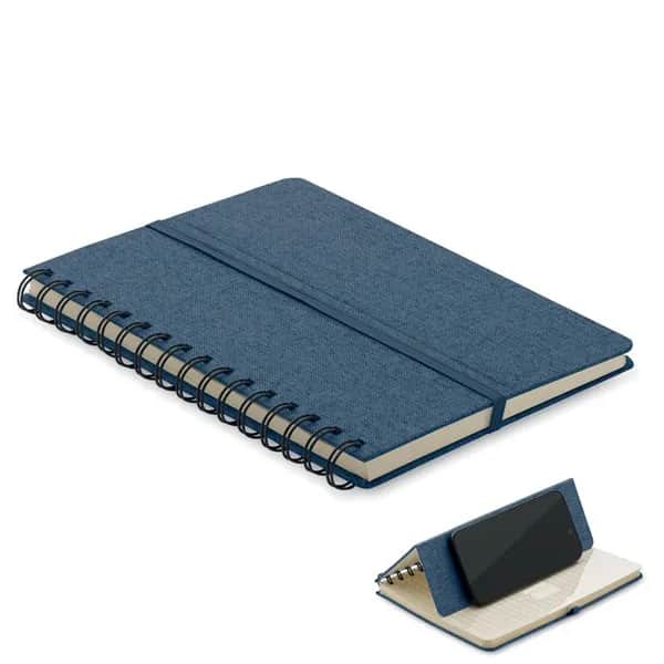 DIN A5-Notizbuch RPET - STRATA - Blau