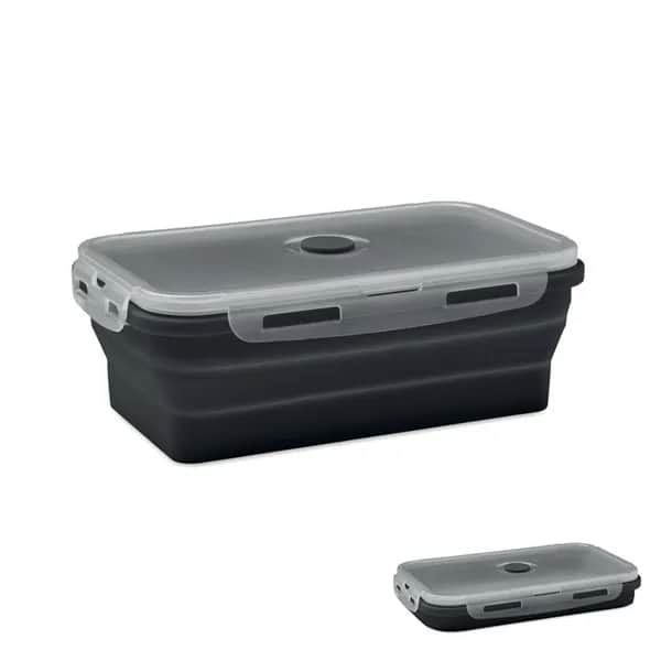 Faltbare Lunchbox 1200ml - KOLAPSO - Schwarz