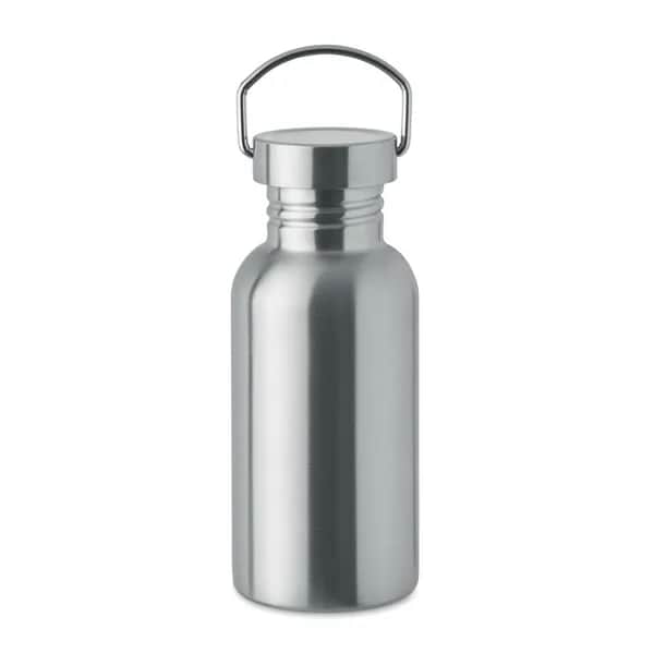 Einwandige Trinkflasche 500 ml - FLORENCE SING - Mattsilber