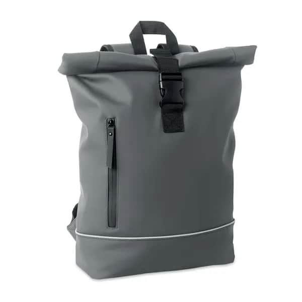 15" Rolltop-Laptop-Rucksack - LAPTOSA - Steingrau