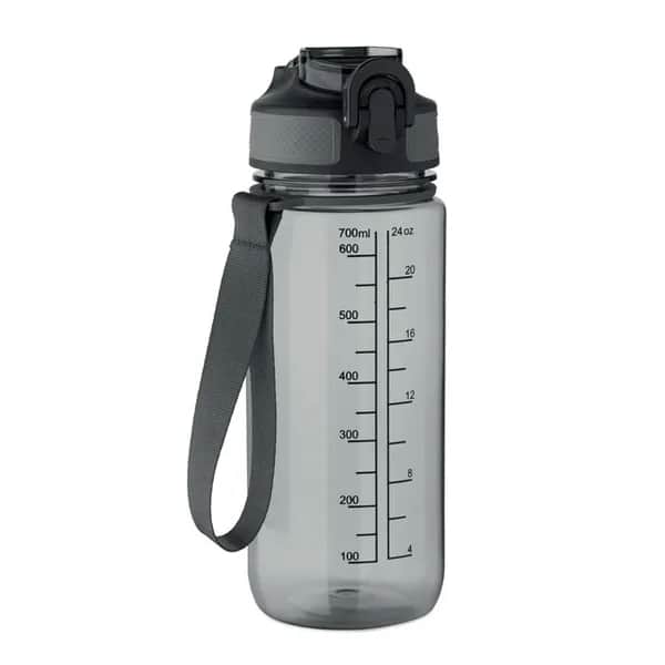 Sport-Trinkflasche 700ml - ENKEL - Transparent Grau