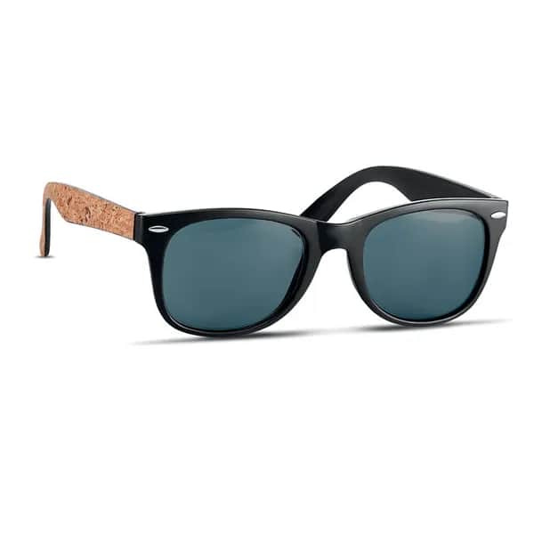 Sonnenbrille mit Kork - PALOMA - Schwarz