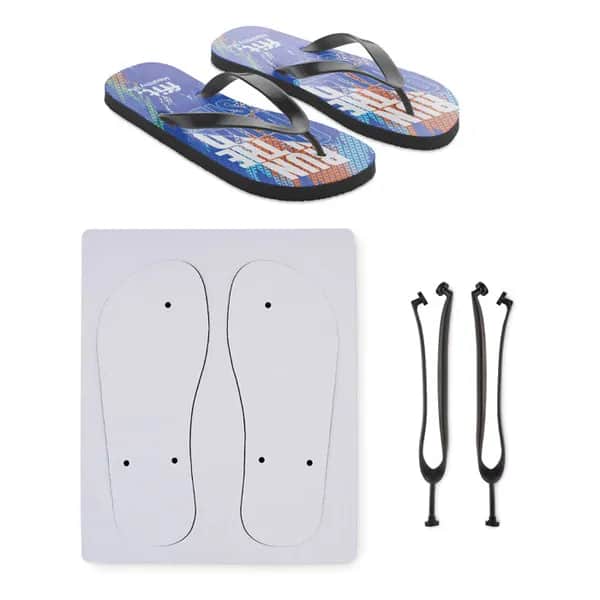 SUBLIMATION-ZEHENSANDALEN 44-46 - DO MEL - Schwarz