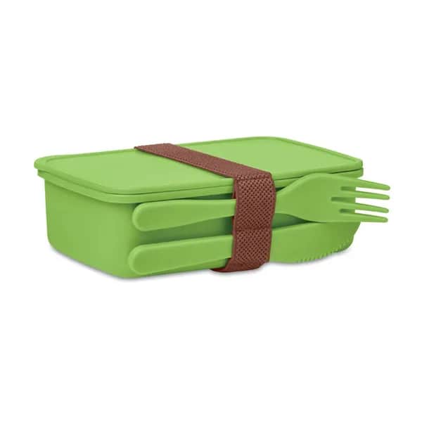 Lunchbox mit Besteck - SUNDAY - Limette