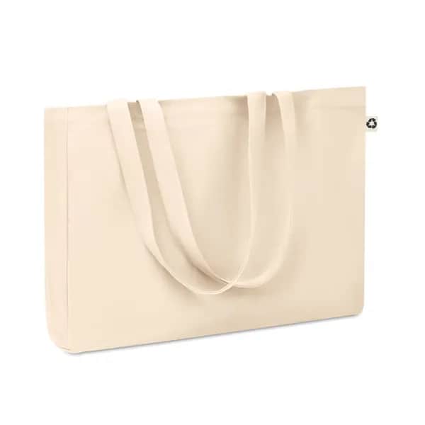 Recycelte Canvas-Tasche - RESPECT - Beige