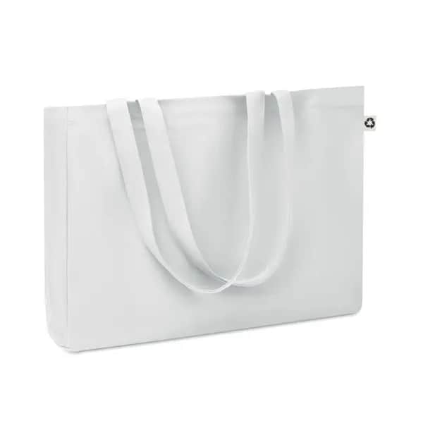 Recycelte Canvas-Tasche - RESPECT COLOURED - Weiß