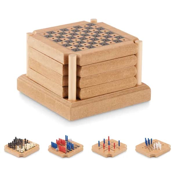 Untersetzer-Set mit Spielen - COASTGAME - Holz