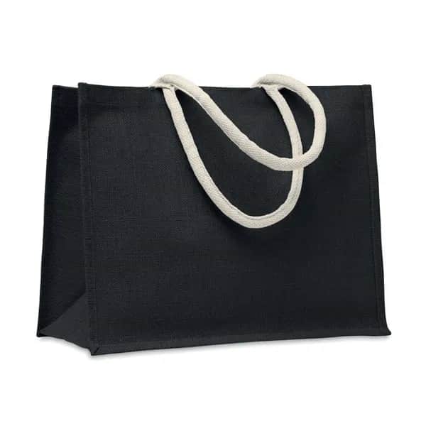 Einkaufstasche Jute - AURA - Schwarz