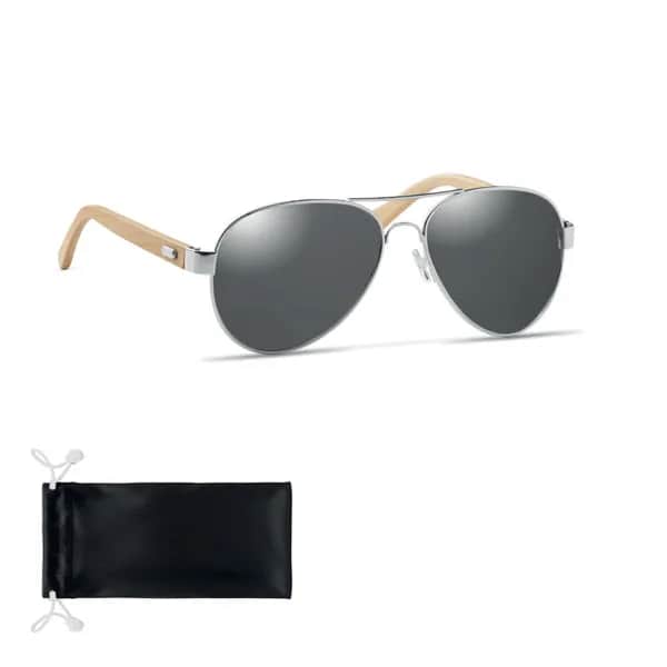Sonnenbrille Bambus - HONIARA - Schwarz