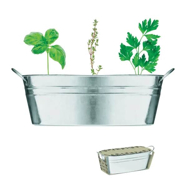 Zink-Pflanzkübel - MIX SEEDS - Mattsilber