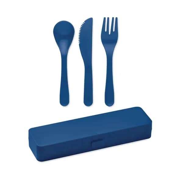 Besteck-Set PP - RIGATA - Blau