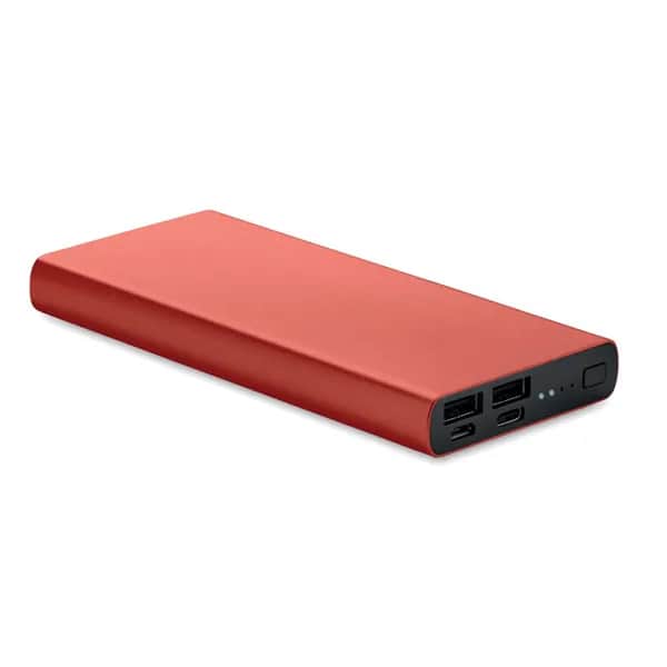 Powerbank 10000 mAh - POWERFLAT 10C - Bordeaux