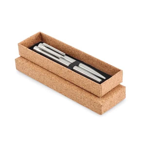 Schreibgeräte-Set aus Edelstahl - GRAZ SET - Mattsilber