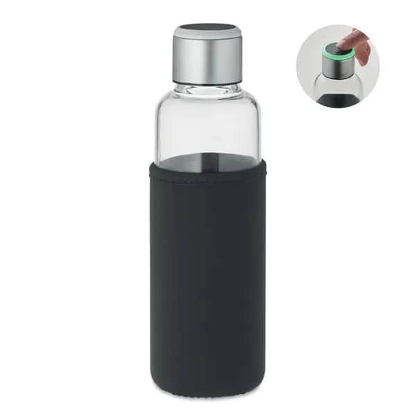 Flasche Trink-Erinnerung 500ml - INDER - Schwarz