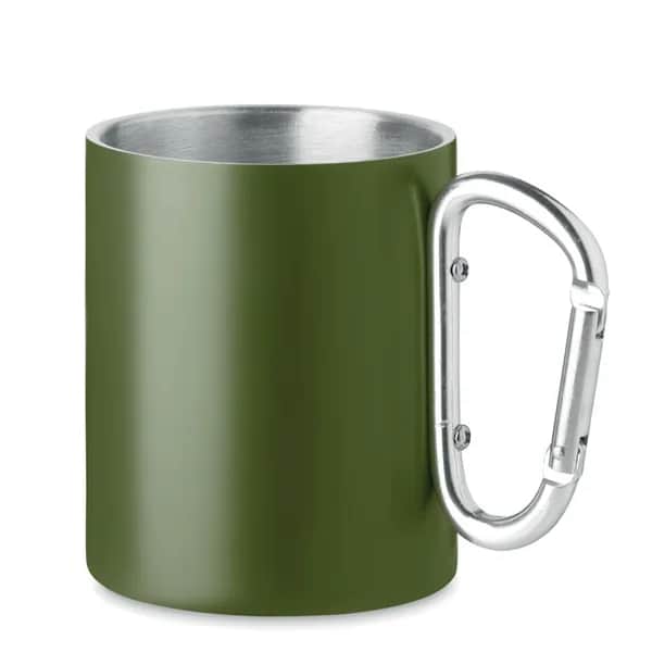 Trinkbecher mit Karabiner - TRUMBA - Dunkelgrün