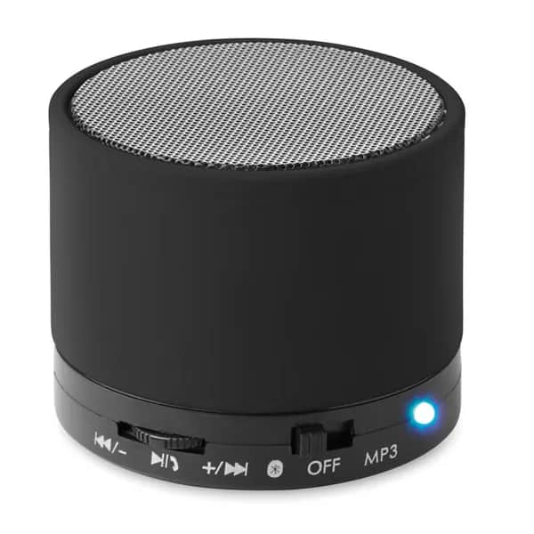 Wireless Lautsprecher, rund - ROUND BASS - Schwarz