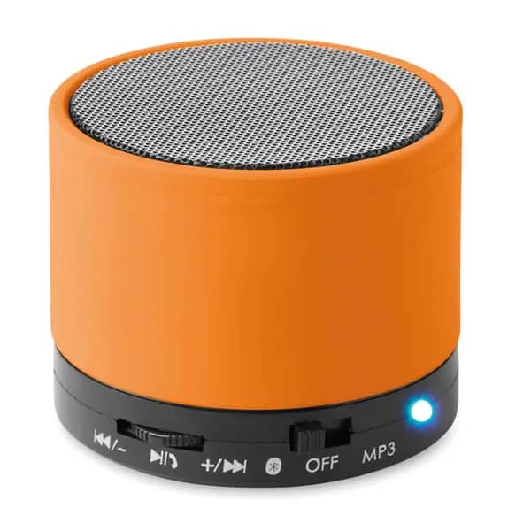 Wireless Lautsprecher, rund - ROUND BASS - Orange