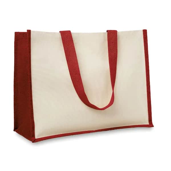 Jute/Canvas Shopper  - CAMPO DE FIORI - Rot