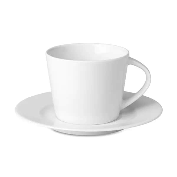 Cappuccino Tasse und Untertasse - PARIS - Weiß
