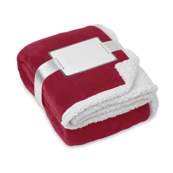 Coral Fleece-Decke - ZERMATT - Bordeaux