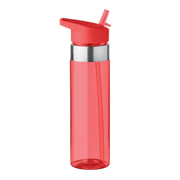 Trinkflasche Tritan 650 ml - SICILIA - Transparent Rot