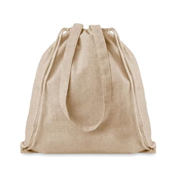 Beutel mit Kordelzug recycelt - MOIRA DUO - Beige