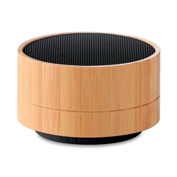 Runder wireless Lautsprecher - SOUND BAMBOO - Schwarz