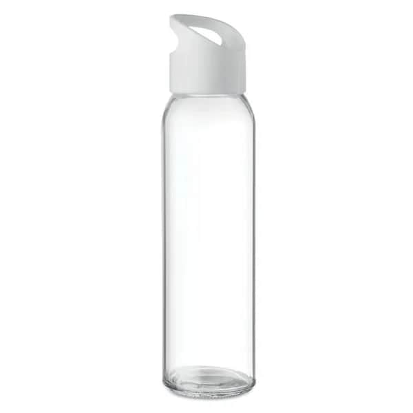 Trinkflasche Glas 470 ml - PRAGA - Weiß