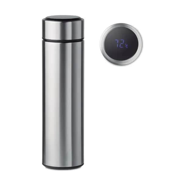 Isolierkanne 450ml mit C° - POLE - Mattsilber