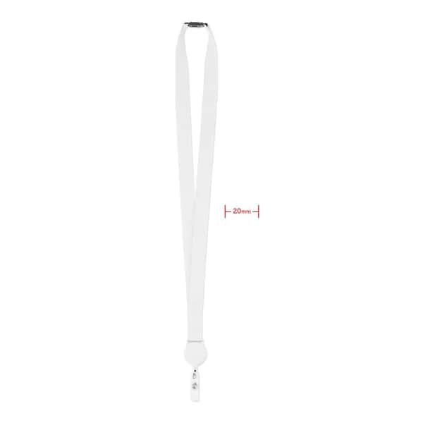 Lanyard mit Badge-Halter - ZIP LANYARD - Weiß