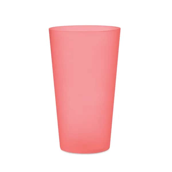 Wiederverwendbarer Becher 500ml - FESTA LARGE - Transparent Rot