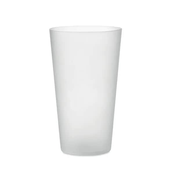 Wiederverwendbarer Becher 500ml - FESTA LARGE - Transparent Weiß