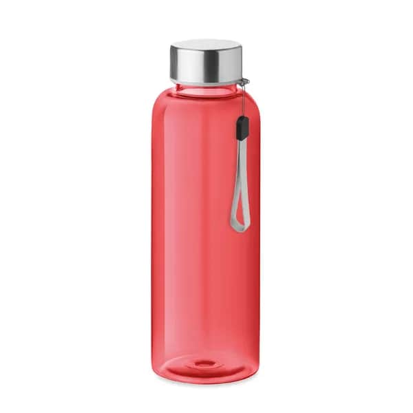 RPET-Flasche 500ml - UTAH RPET - Transparent Rot