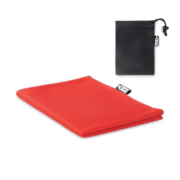 RPET Sporthandtuch mit Beutel - TUKO RPET - Rot
