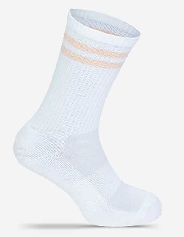 Tennis Socks - White/Peach