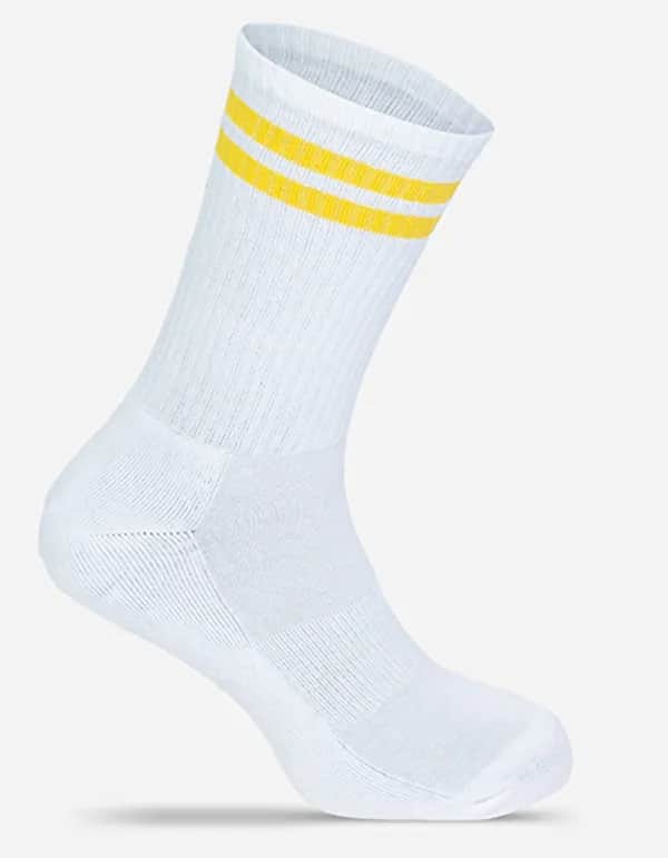 Tennis Socks - White/Yellow