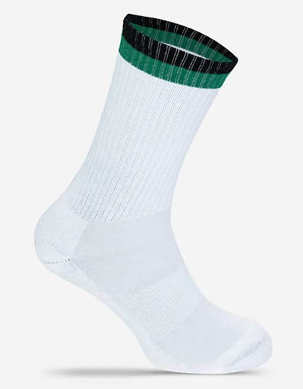 Tennis Socks Two Tone - White/Black/Green